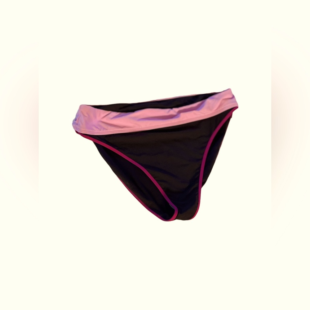 Freshwater xxlarge bikini bottoms only NWT black and lavender trim
